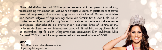 Job: MISS DANMARK 2024 SØGER 30 DELTAGERE